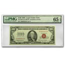 1966 $100 U.S. Note Red Seal CU-65 EPQ PMG 1966 $100 U.S. Note Red Seal CU-65 EPQ PMG